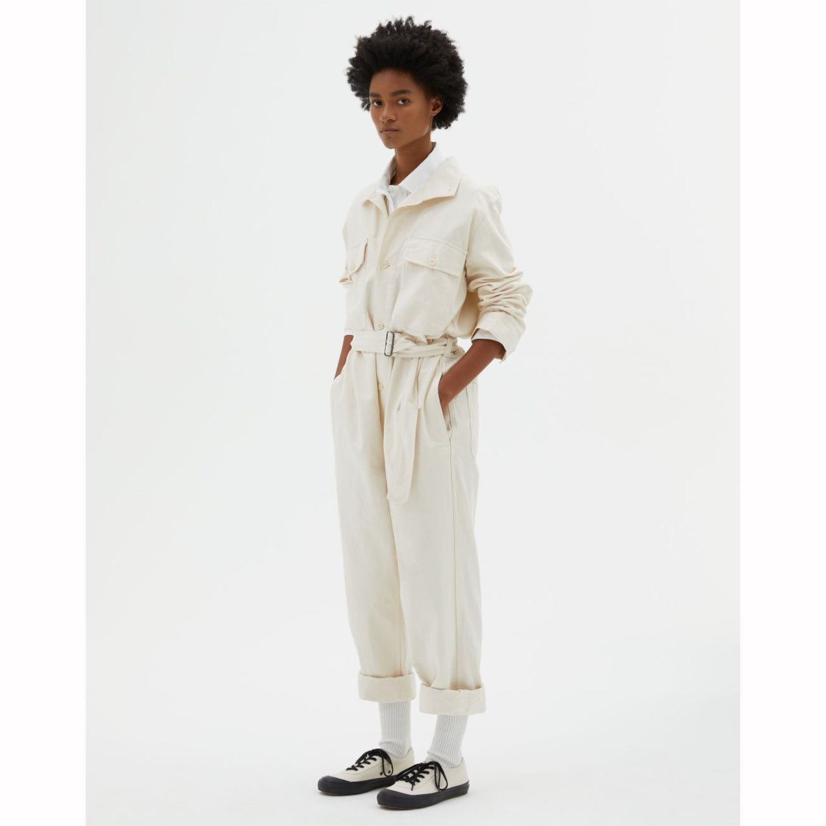 MHL W'  Overalls Workwear Cotton Twill Off White
