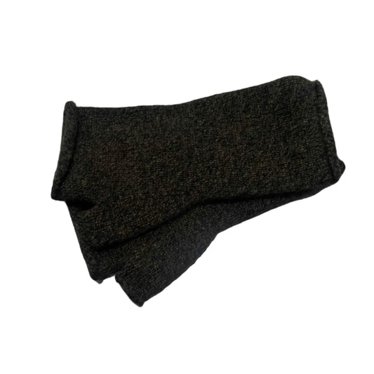 Margaret Howell Fingerless Merino/Cashmere Mitten Khaki / Charcoal