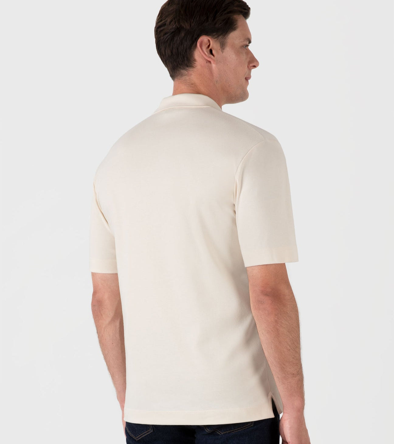 Sunspel Heavyweight Polo Shirt Undyed