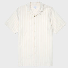Load image into Gallery viewer, Sunspel Stripe Camp Collar Shirt Ecru
