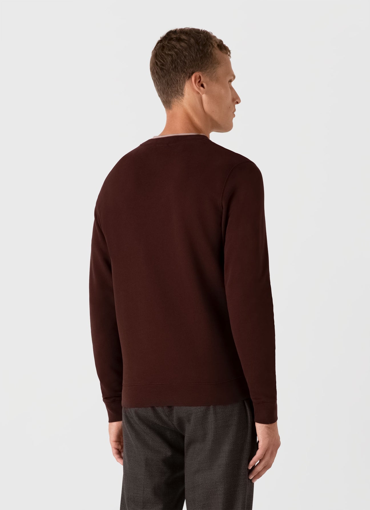 Sunspel Loopback Sweatshirt Raisin25