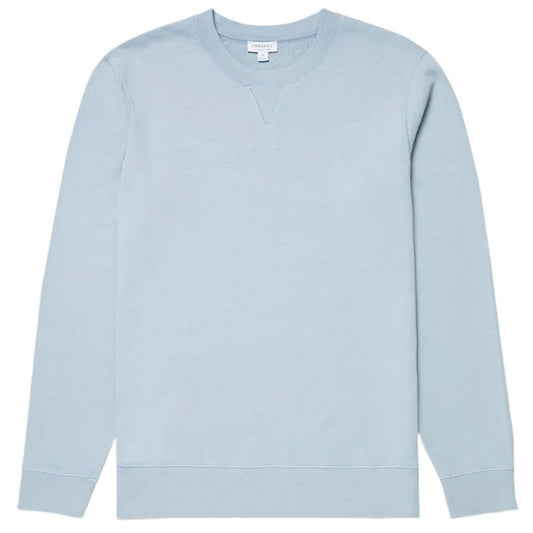 Sunspel Loopback Sweatshirt Smoke Blue