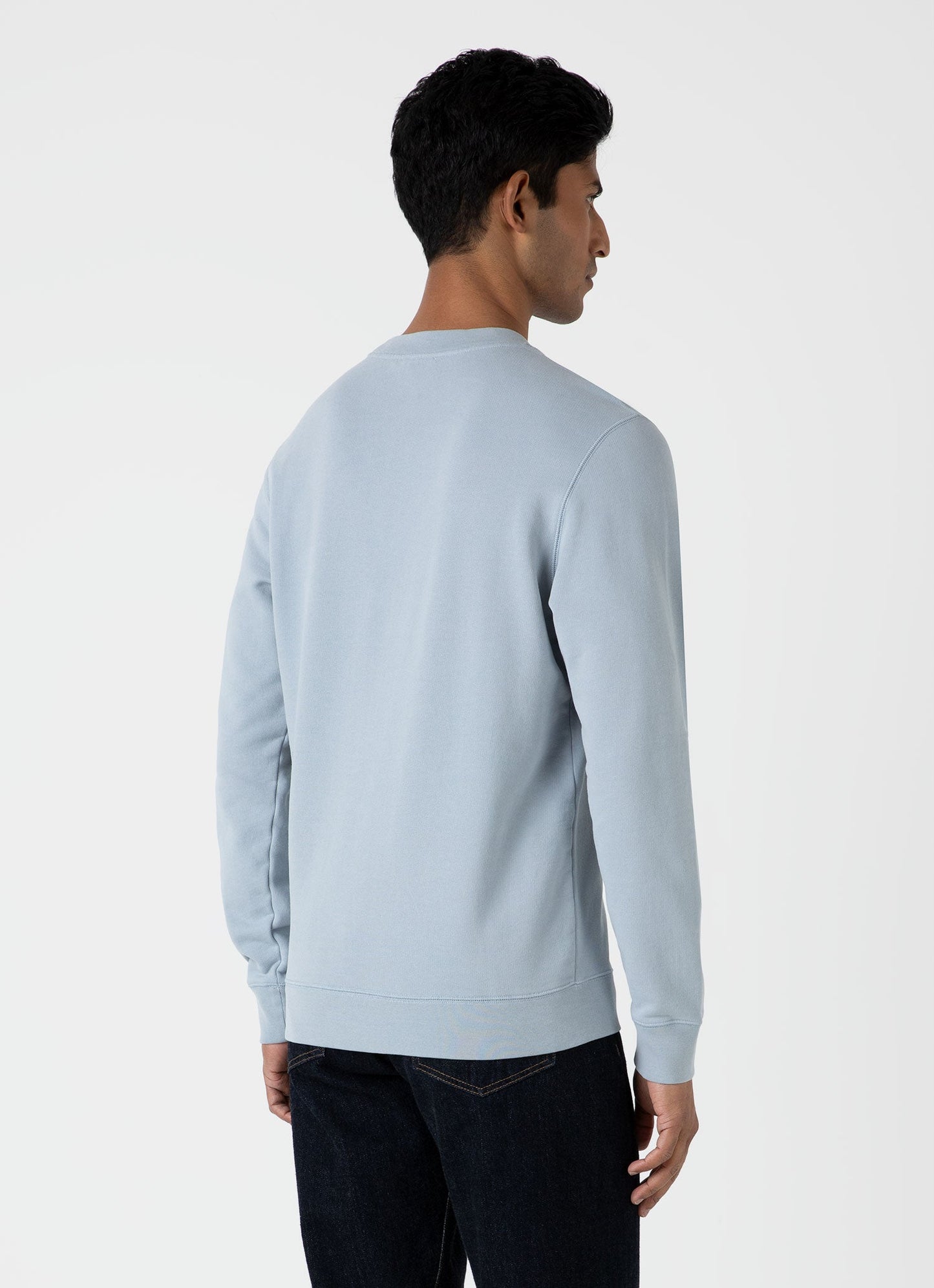 Sunspel Loopback Sweatshirt Smoke Blue