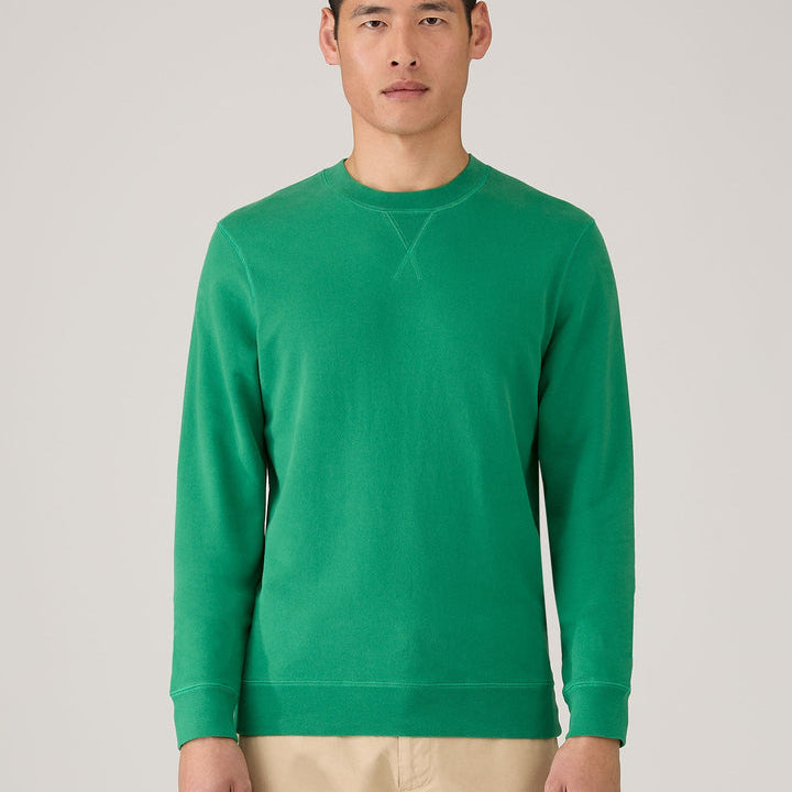 Sunspel Loopback Sweatshirt Bright Green