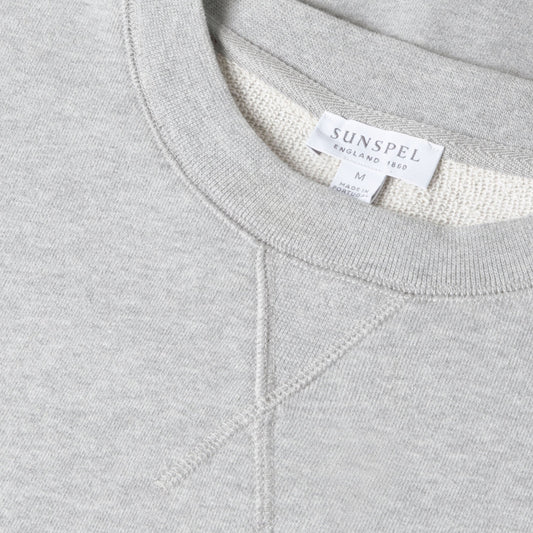 Sunspel Loopback Sweatshirt Grey Melange