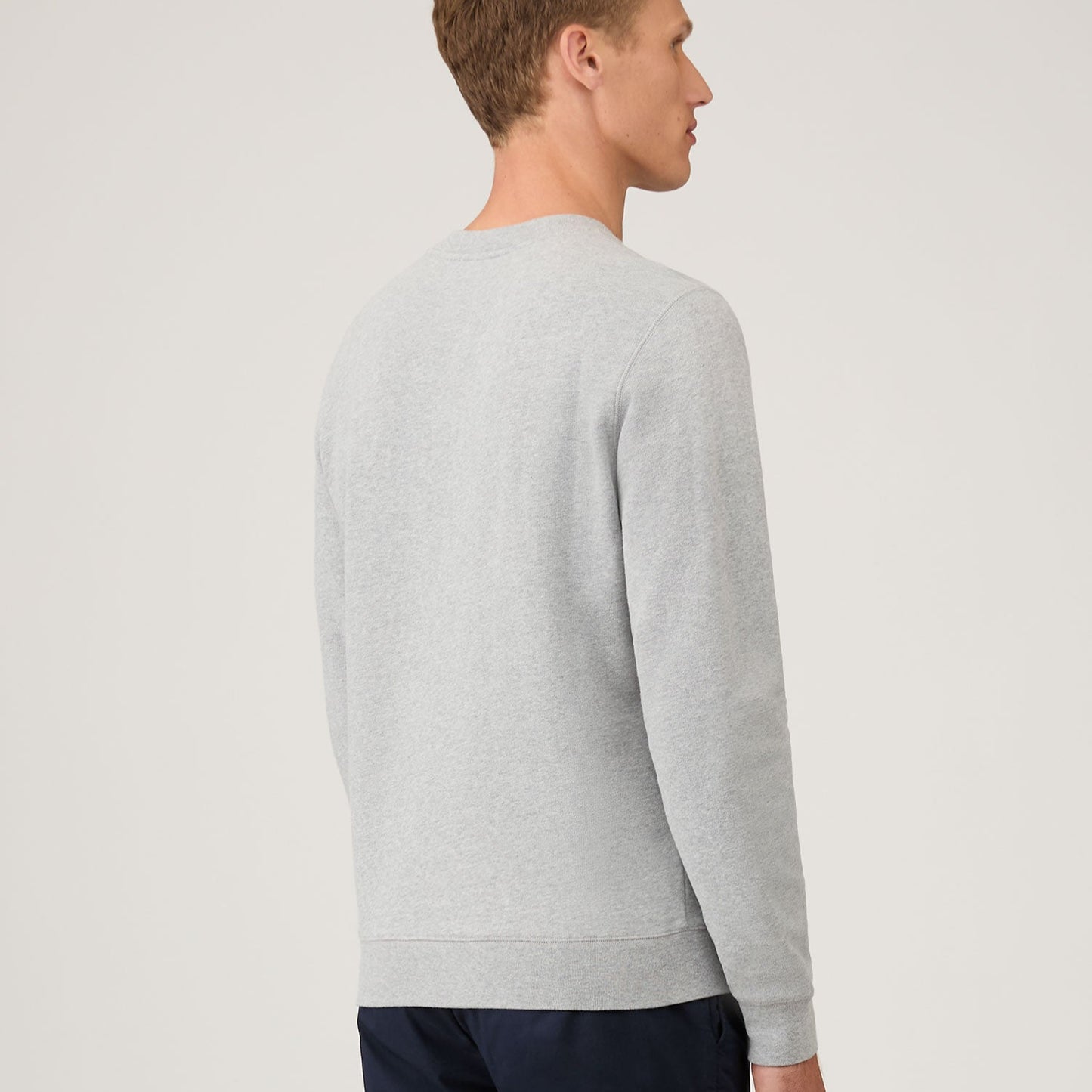 Sunspel Loopback Sweatshirt Grey Melange