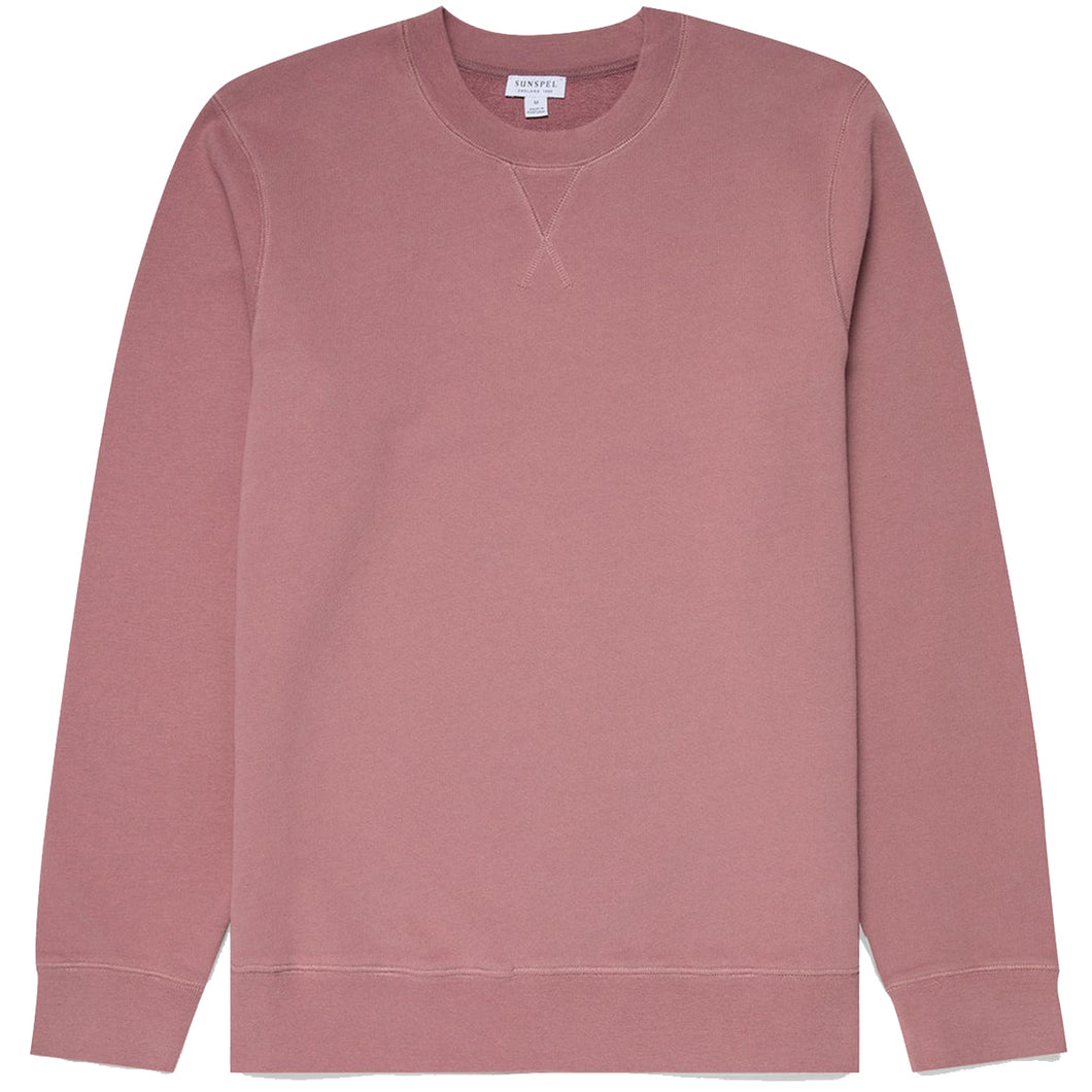 Sunspel Loopback Sweatshirt Vintage Pink