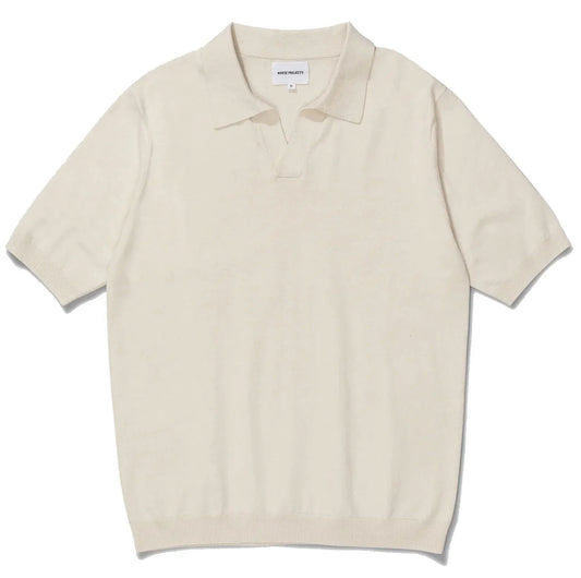 Norse Projects Leif Cotton Linen Polo Kit White