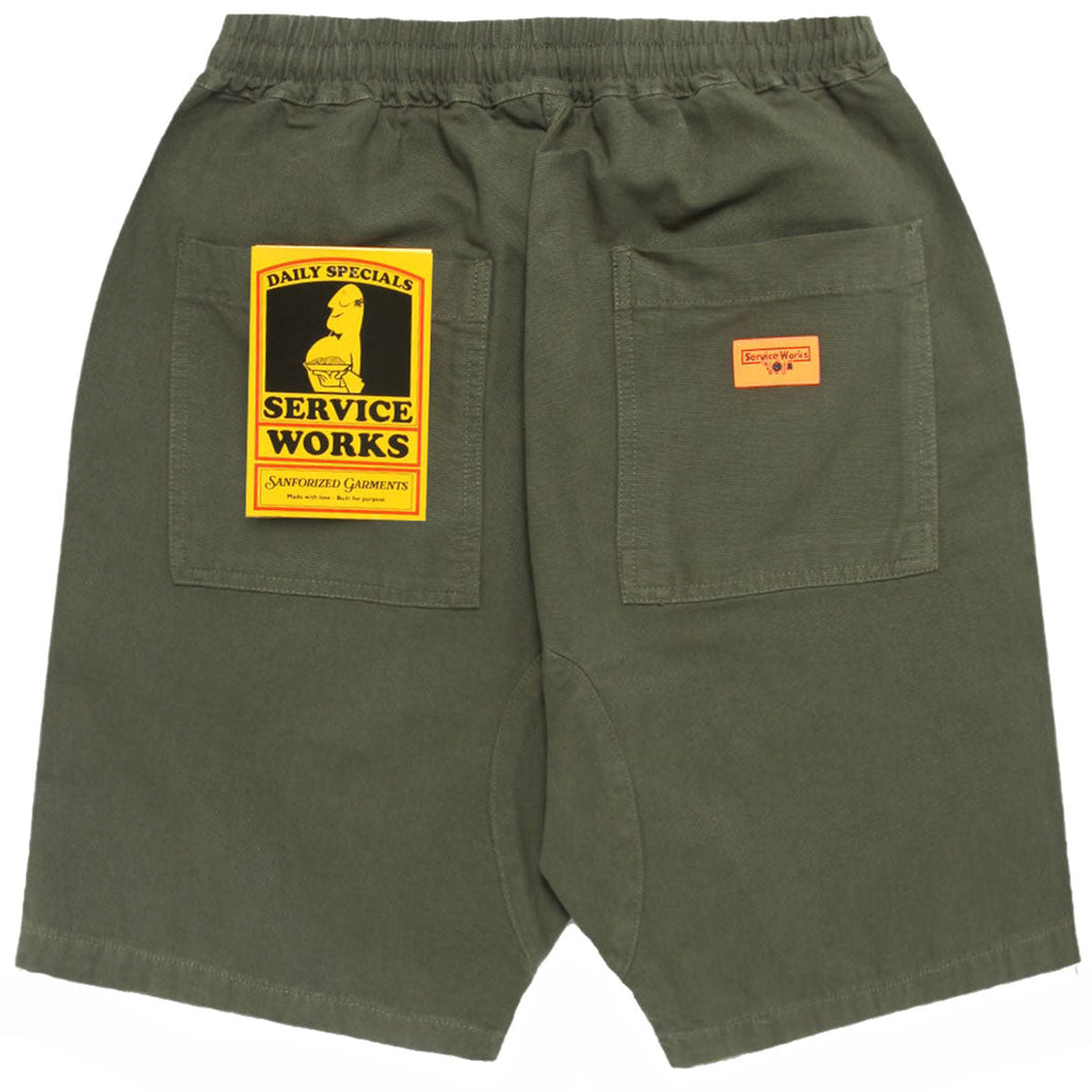 Service Works Classic Chef Shorts Olive