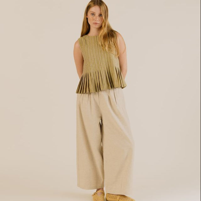 Sideline Minnie Top Ochre Stripe
