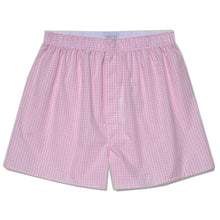 Load image into Gallery viewer, Sunspel Boxer Short Small Pink Gingham

