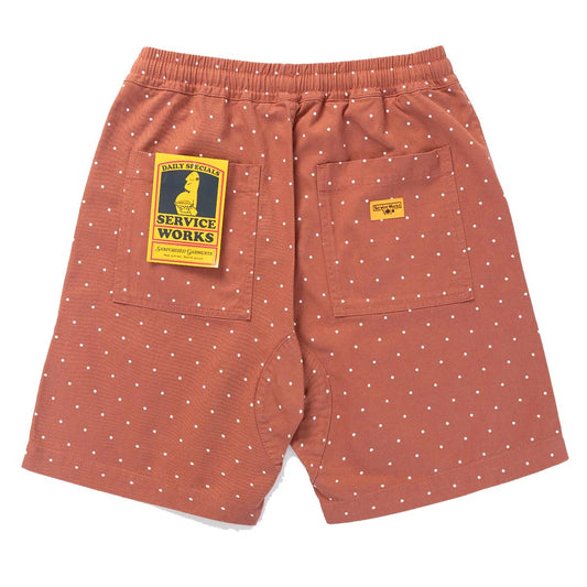 Service Works Polka Dot Chef Shorts Clay