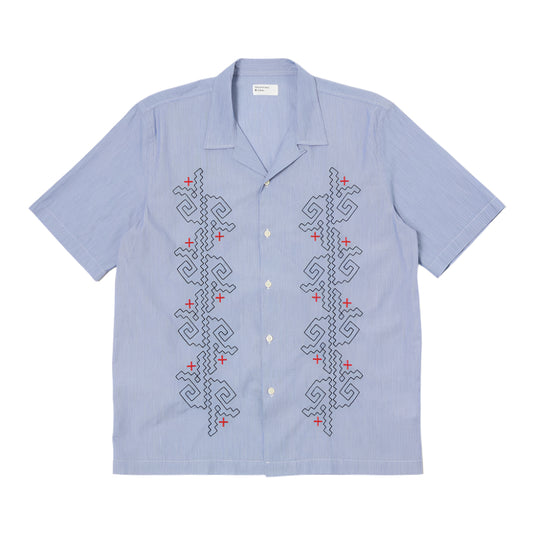 Universal Works Road Trip Shirt Classic Stripes Blue