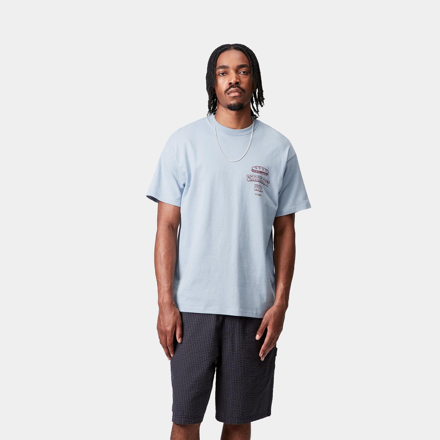 Carhartt WIP S/S Sandwich T-Shirt Blue Fog