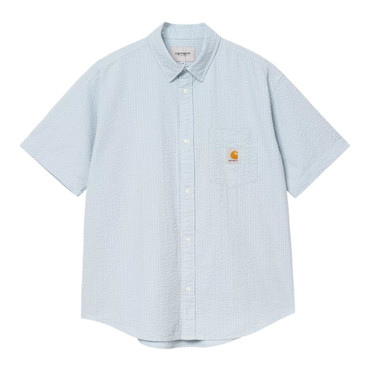 Carhartt WIP S/S Toland Shirt Stripe Blue Fog