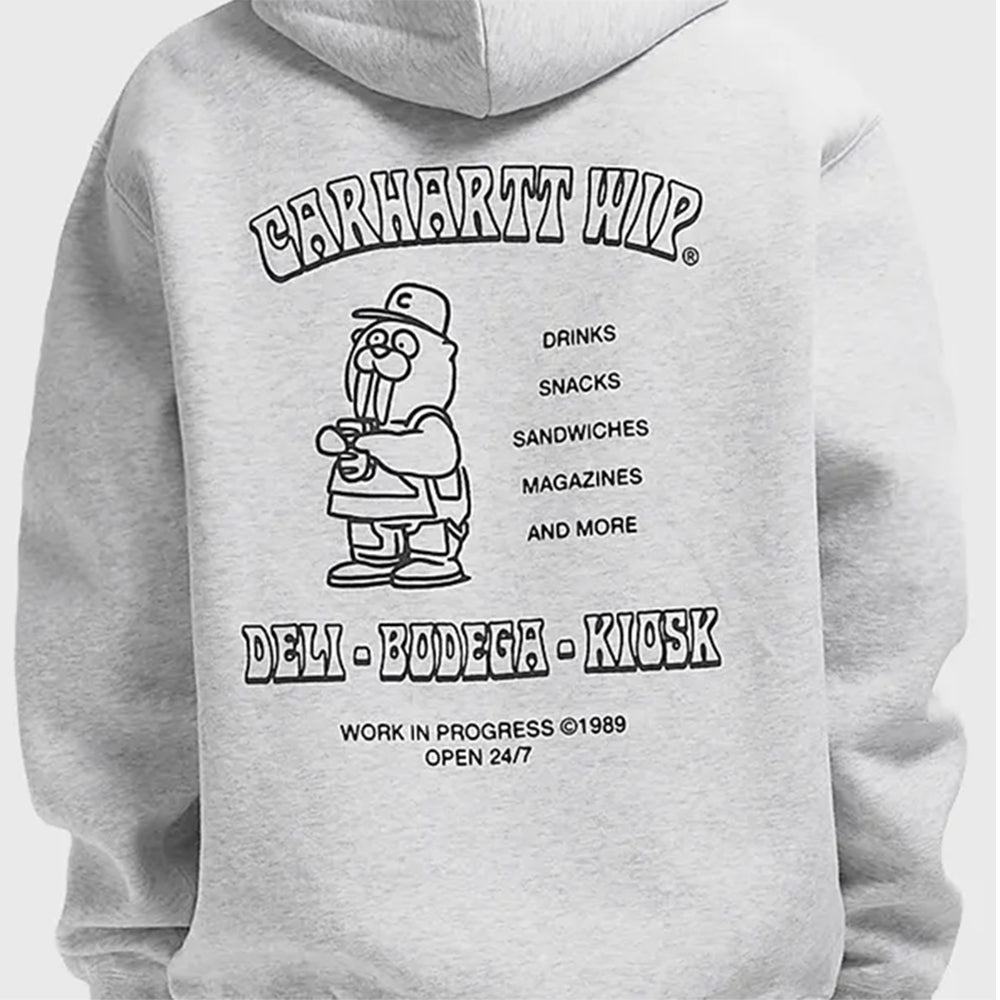 Carhartt WIP Hooded Sandwich Sweat Ash Heather / Blue
