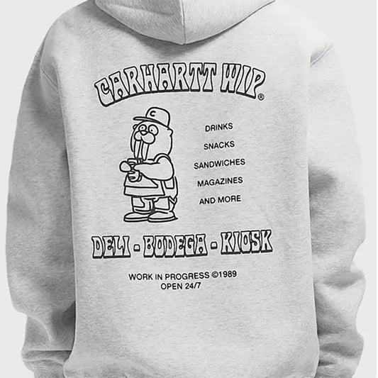 Carhartt WIP Hooded Sandwich Sweat Ash Heather / Blue