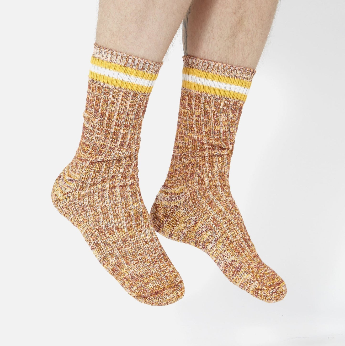 Universal Works Cotton Everyday Stripe Sock Yellow