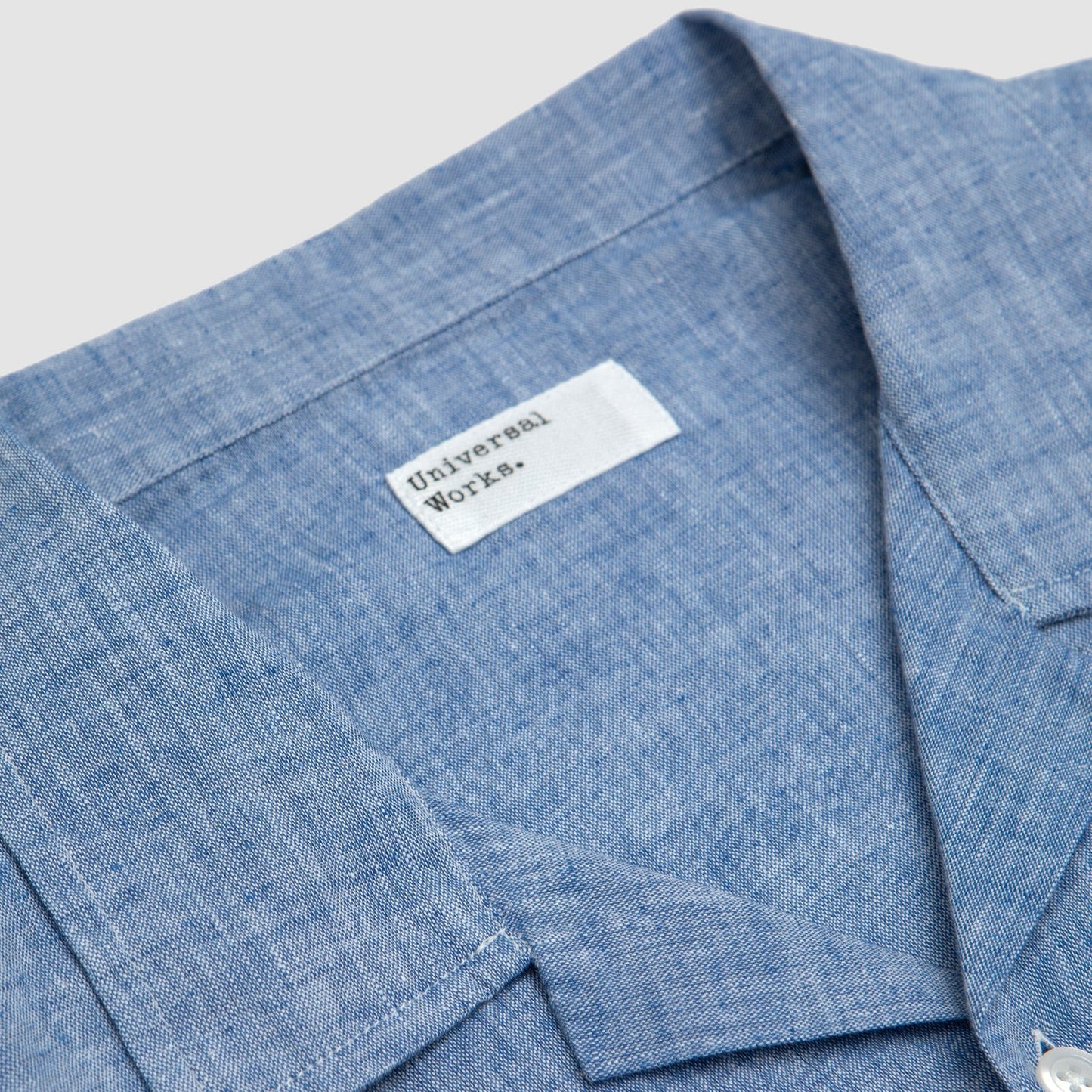 Universal Works Slub Linen Road Shirt Blue