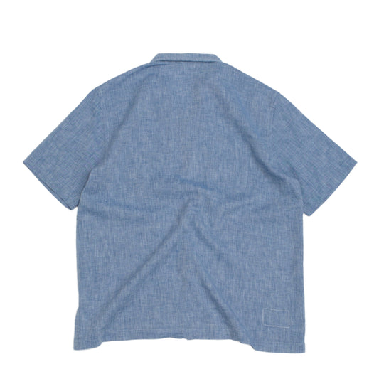 Universal Works Slub Linen Road Shirt Blue
