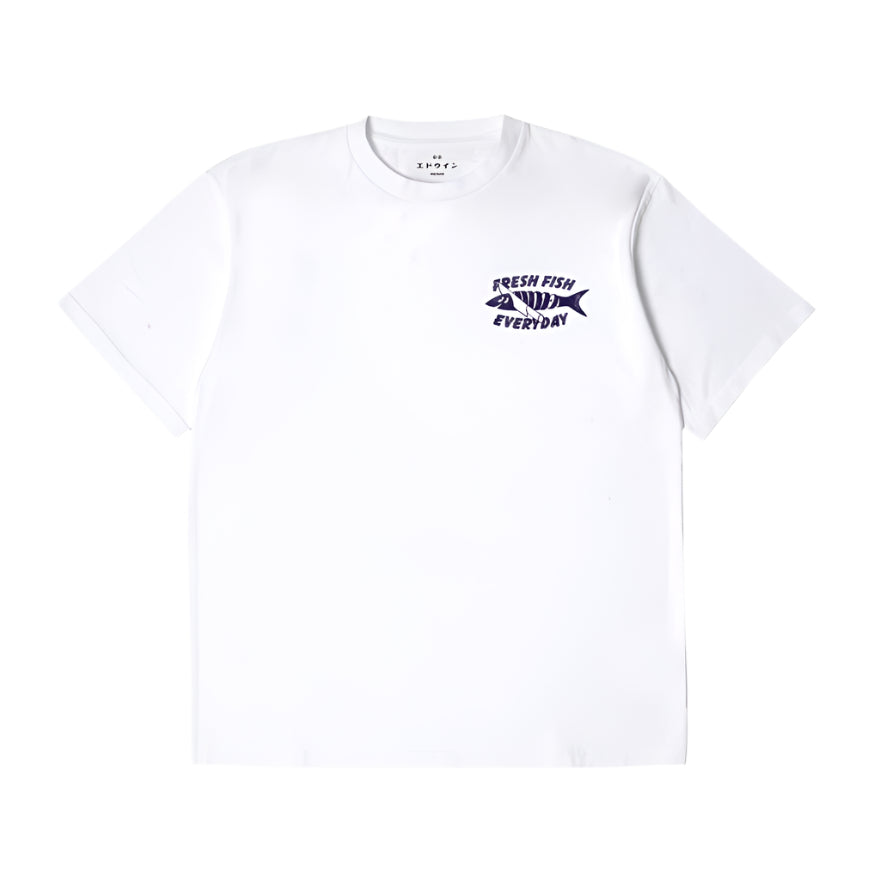 Edwin Monsieur Sakana T-Shirt White
