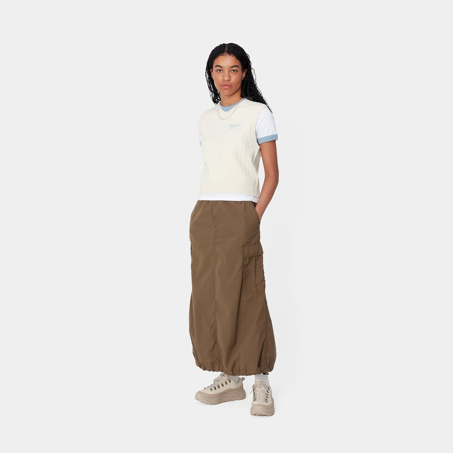 Carhartt WIP W' Cargo Skirt Long Chocolate