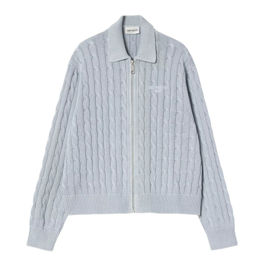Carhartt WIP W' Carter Sweater Jacket Blue Fog garment dyed