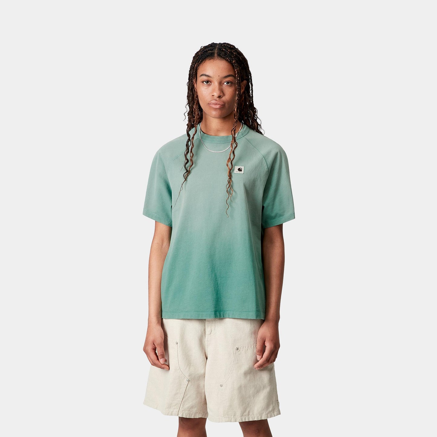 Carhartt WIP W' S/S Hudson T-Shirt Saguaro chalk wash