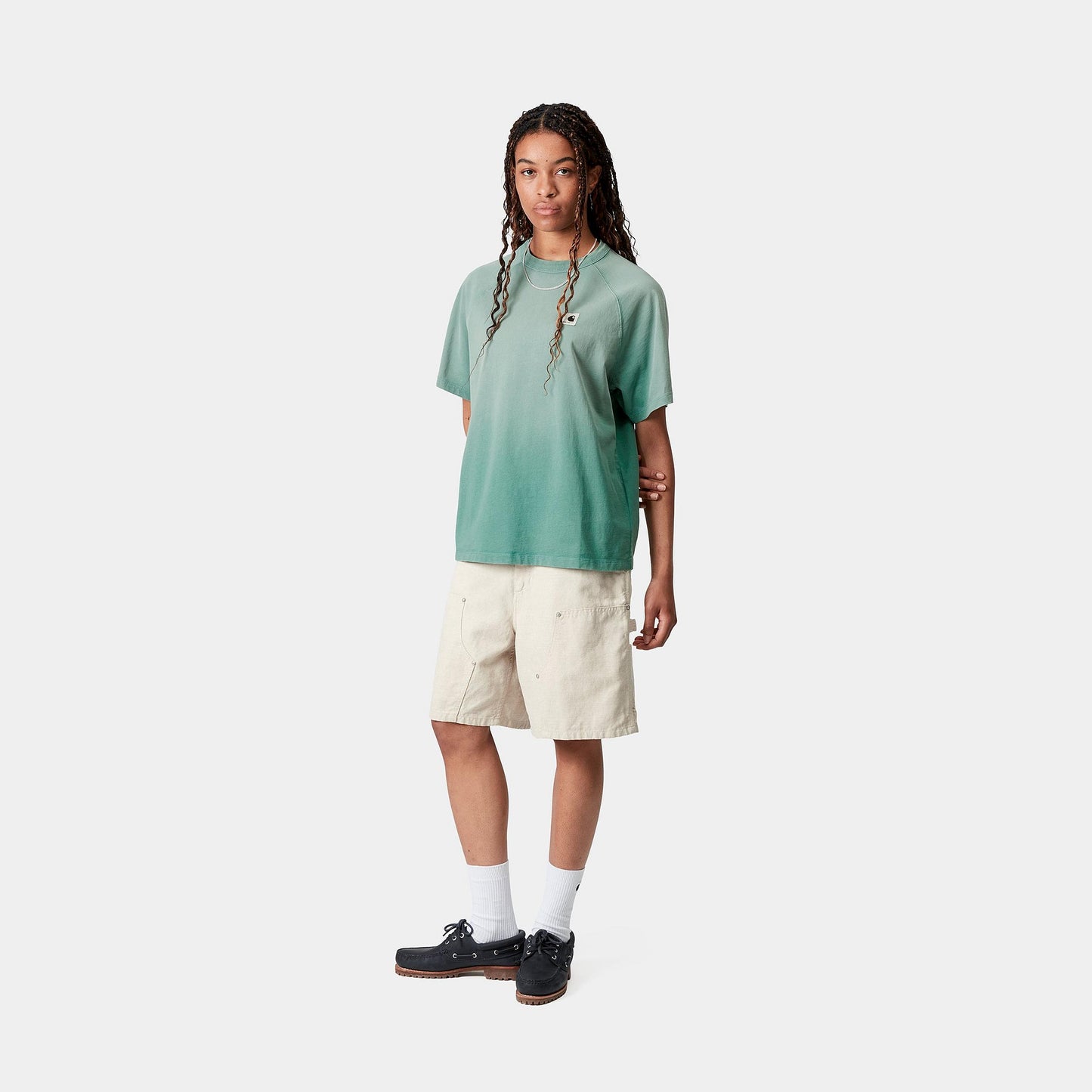 Carhartt WIP W' S/S Hudson T-Shirt Saguaro chalk wash
