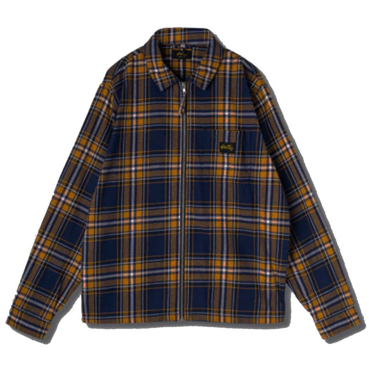 Stan Ray Zip Shirt Navy Plaid