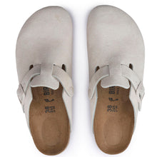 Load image into Gallery viewer, Birkenstock Boston Modern Suede Antique White Narrow Fit
