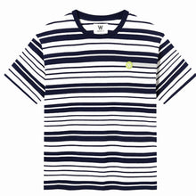 Load image into Gallery viewer, Wood Wood Ace Stripe T-Shirt Off White/ Navy Stripes
