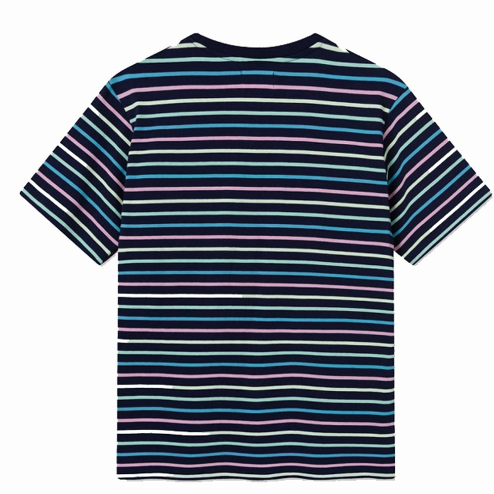 Wood Wood Ace Stripe T-Shirt Navy Stripes