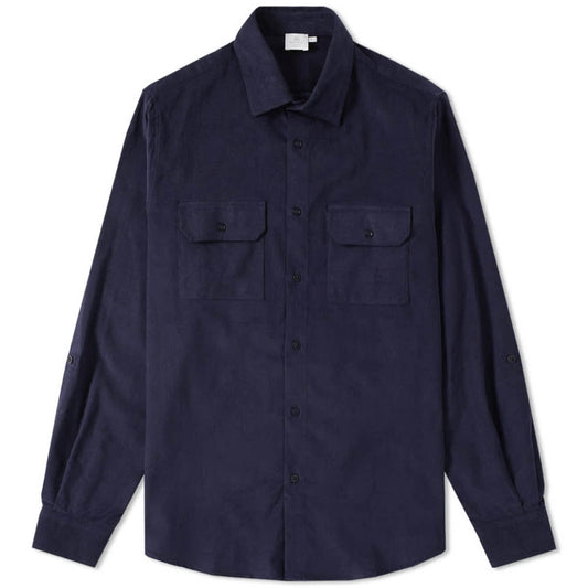 Sunspel Double Pocket Overshirt Navy
