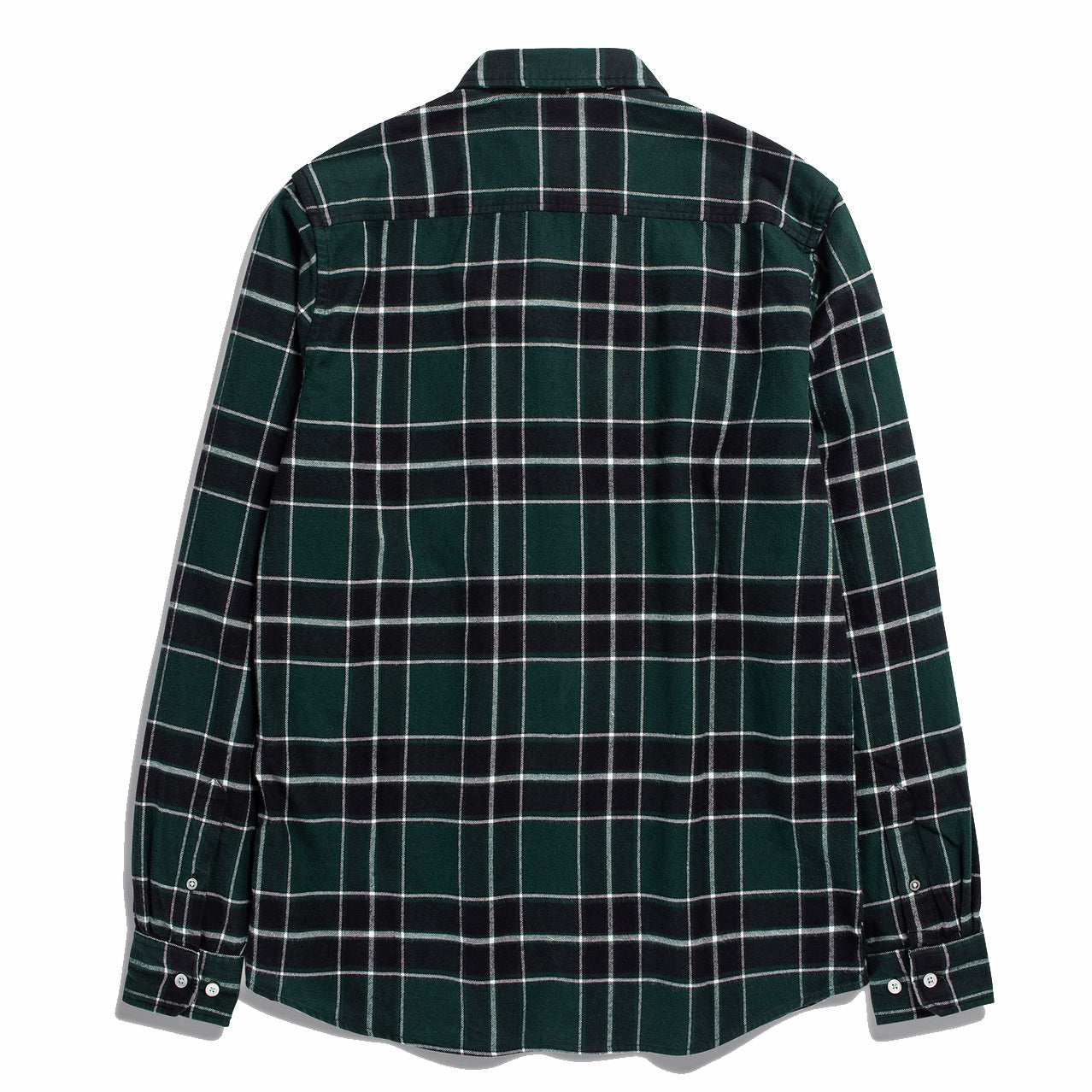 Norse Projects Anton Brushed Flannel Check Varsity Green