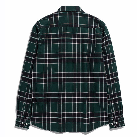 Norse Projects Anton Brushed Flannel Check Varsity Green