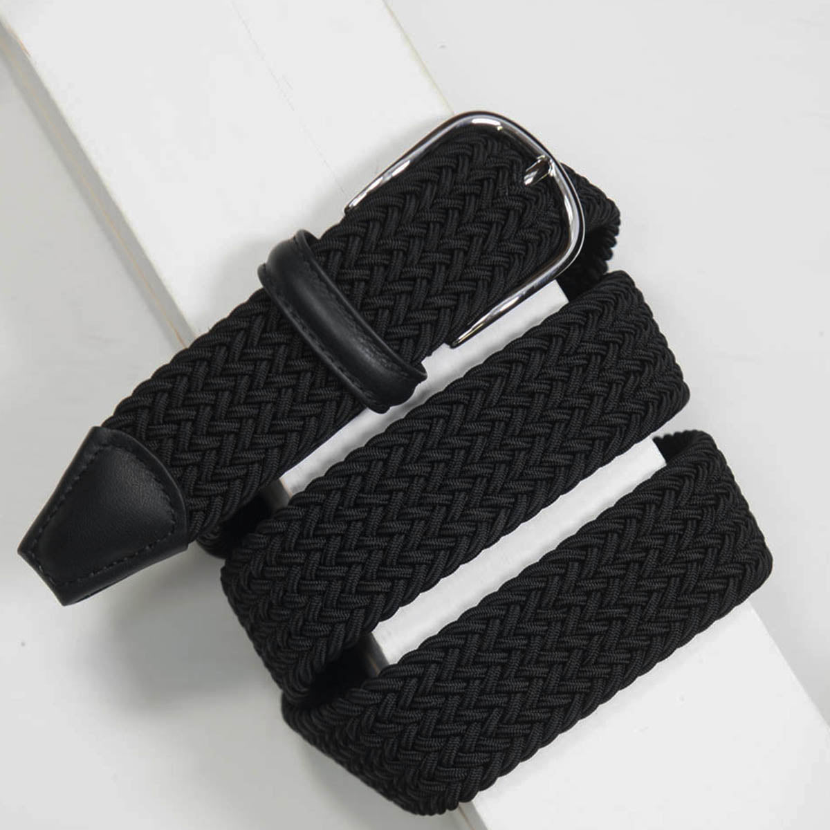 Andersons Classic Elastic Woven Belt Black