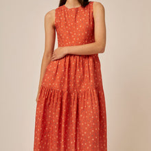 Load image into Gallery viewer, Sideline Gaia Dress Orange Print
