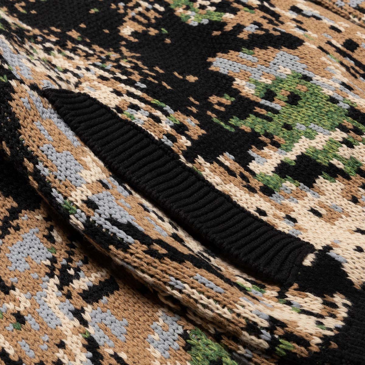 Aries Camo Varsity Zip Thru Knit