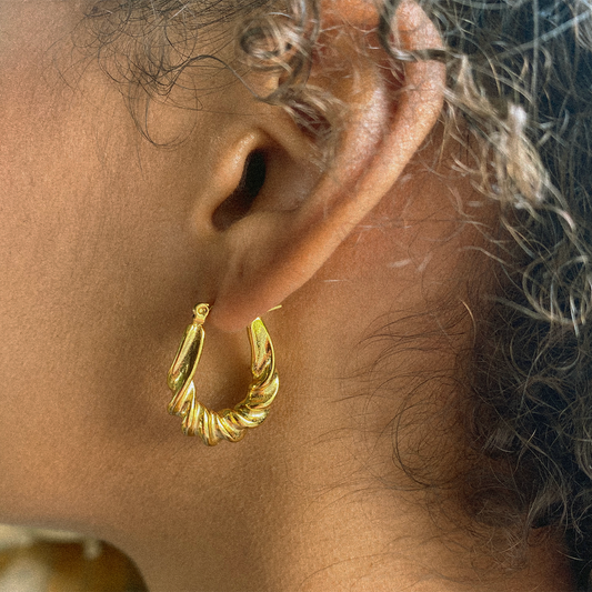 Hoops and Chains Estelle Twisted Hoops