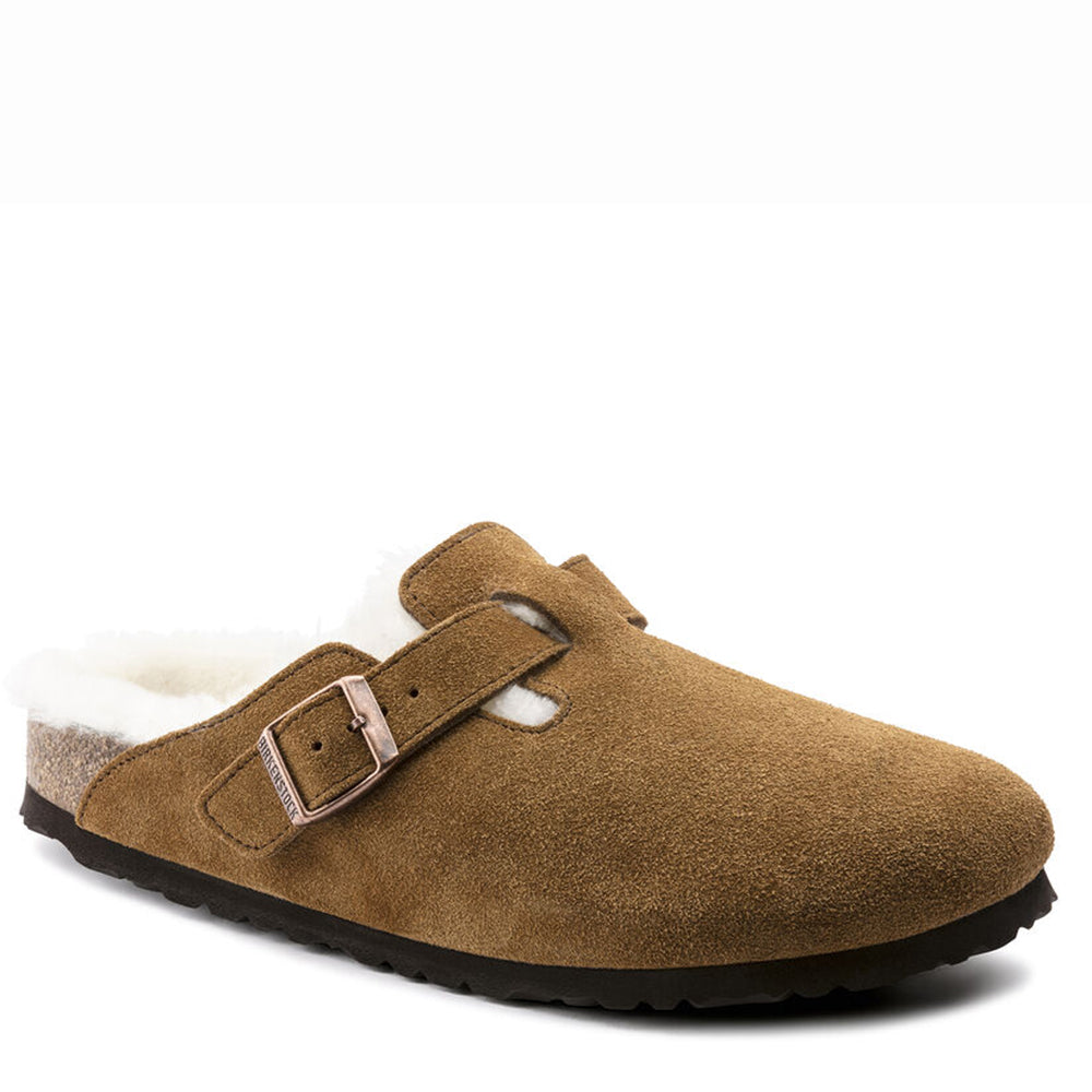 Birkenstock Boston Suede Leather Mink Narrow Fit