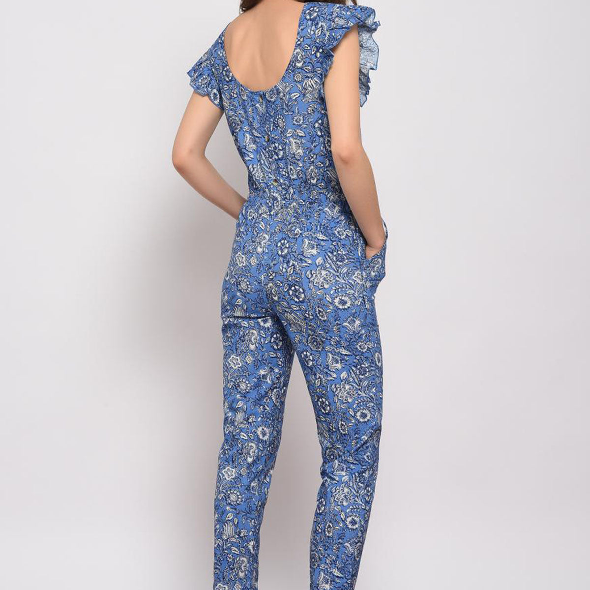 Leon And Harper Olivia Jumpsuit Indian Blue