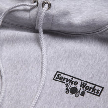Load image into Gallery viewer, Service Works Heavyweight 12oz Logo Hoodie Grey
