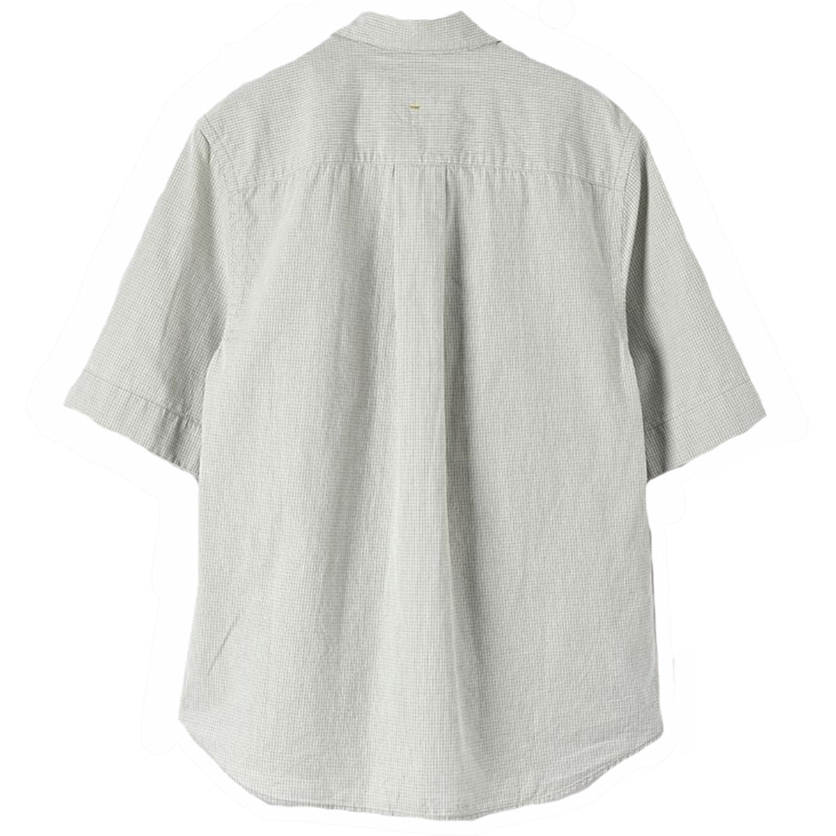 MHL W' SS Shirt Yarn Dye Cotton Check Pale Green/Green