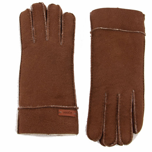 Sessun Page Shearling Glove Chestnut