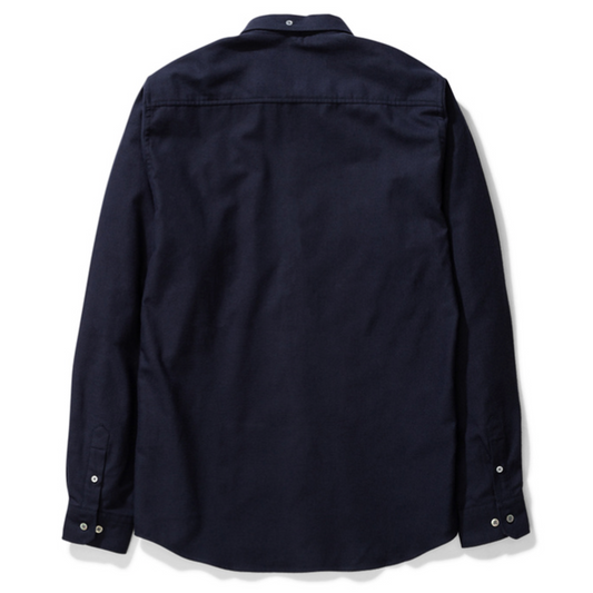 Norse Projects Anton Brushed Flannel Shirt Dark Navy