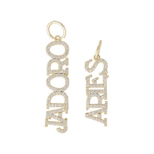 Aries j'adoro Aries Paved Earrings