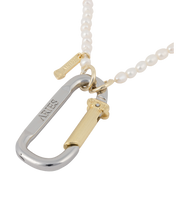 Load image into Gallery viewer, Aries Mini Carabiner Pearl Necklace Pearl
