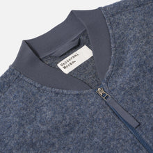 Load image into Gallery viewer, Universal Works Wool Fleece Zip Waistcoat Slate Blue
