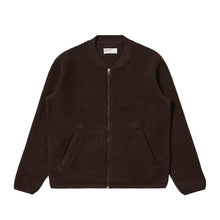 Load image into Gallery viewer, Universal Works Wool Fleece Zip Bomber Brown
